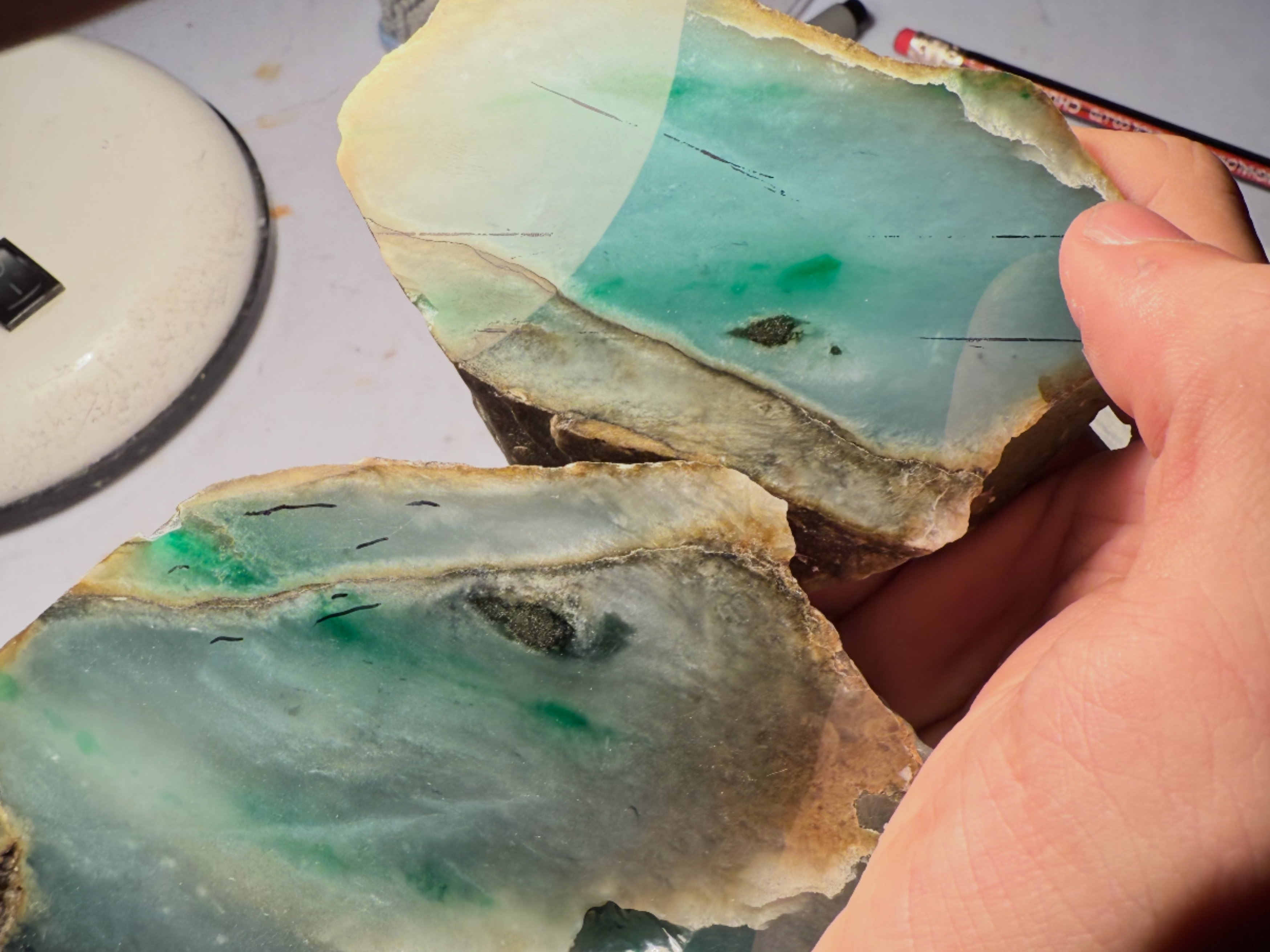 Green jadeite texture