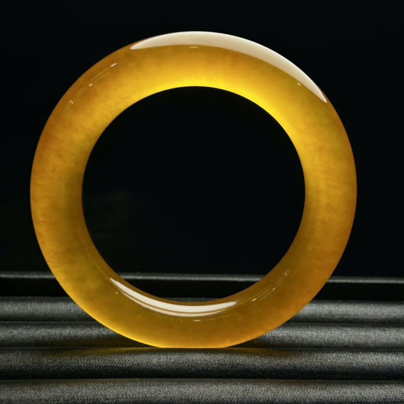 Golden jadeite bangle